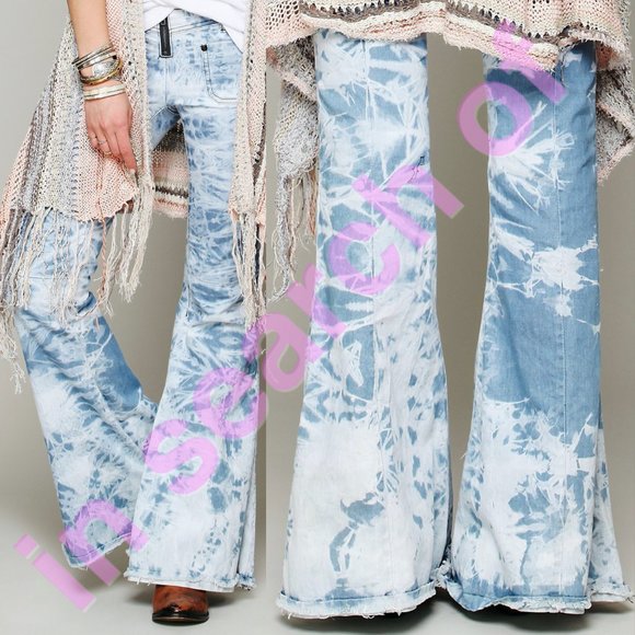 Do Not Buy! ISO Free People Tie Dye Flare Jeans - Picture 2 of 2